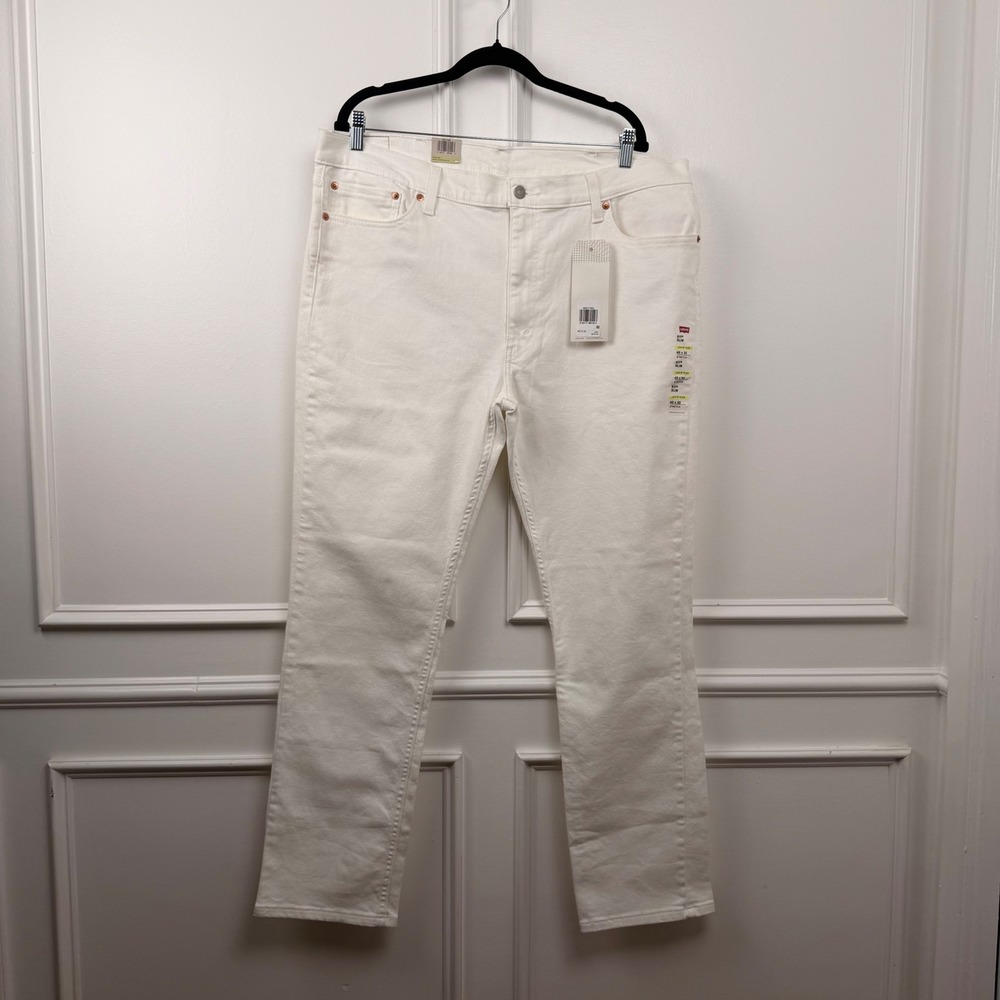Levis 511 Slim Fit White Jeans Mens 40x32 Levis Flex Stretch Denim NWT